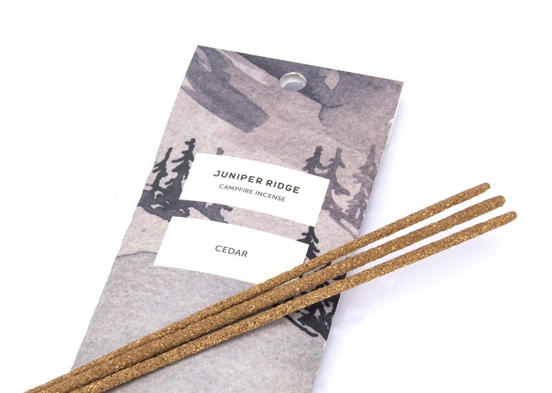 Juniper Ridge All-Natural Aromatic Campfire Incense - Long-Lasting Bamboo Sticks - Aromatherapy & Meditation Therapy - No Synthetic Fragrance - Cedar - 20 Count - Image 1